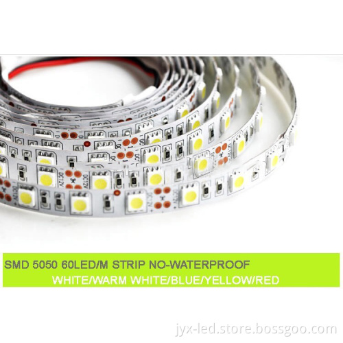 Beautiful Red Color SMD LED Strip 60LED/M 5 Meter Flexible LED Strip 5050 non-waterproof Cheap LED Strip Light